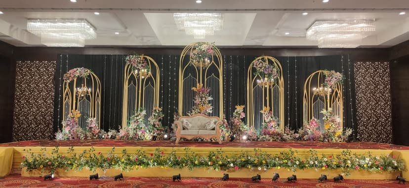 Bhilai Wedding Decor Ideas - Beautiful Wedding Arch and Floral Arrangements